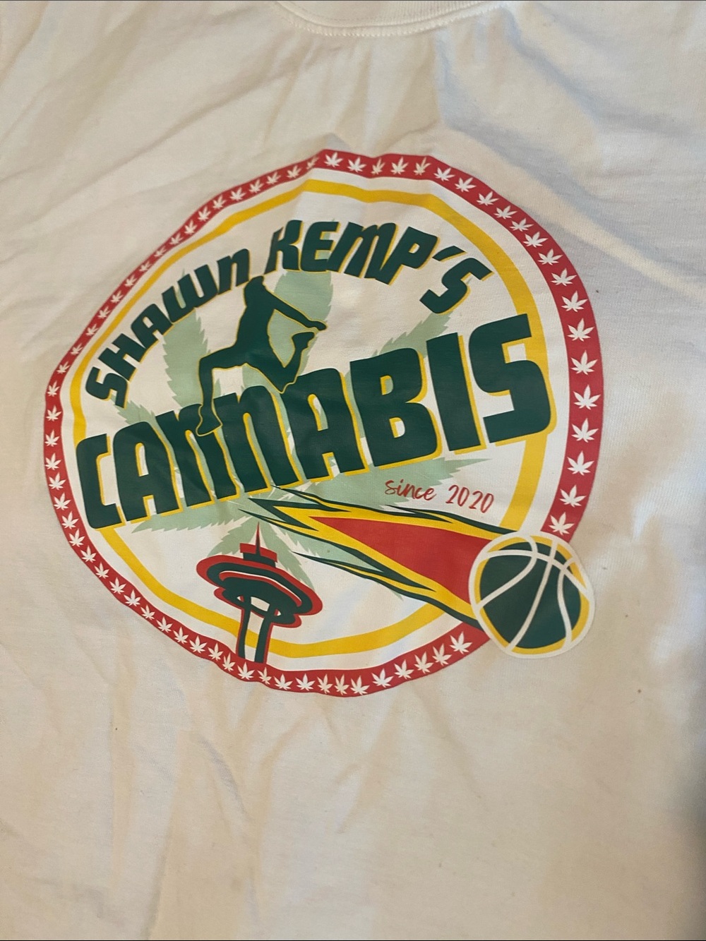Limited Shawn Kemp Graphic Tee with 2020 Cannabis Logo